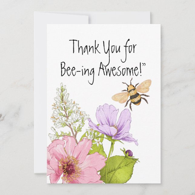 Thank You for Bee-ing Awesome Card (Front)