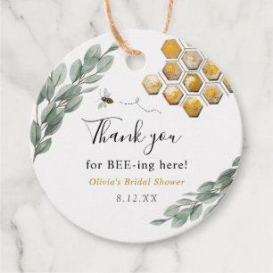 Thank you for Bee-ing here Eucalyptus Favour Tag