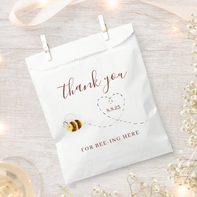Thank You For Bee-ing Here Favour Bags (Clipped)