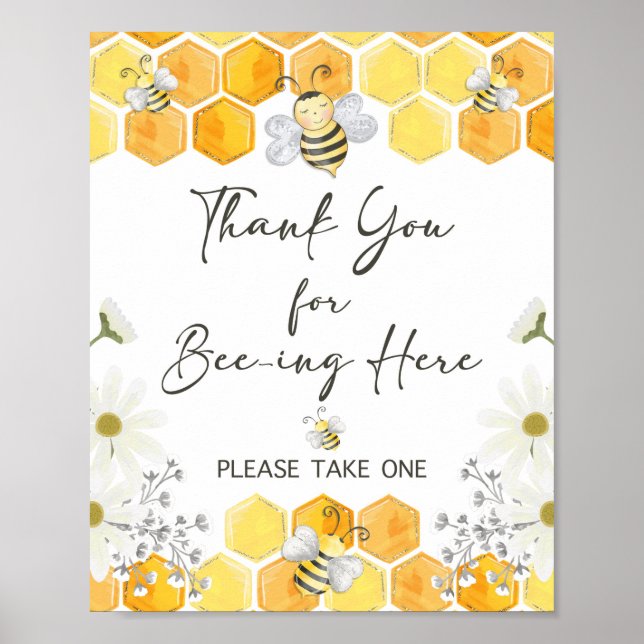 Thank You for Bee-ing Here Honey Bee Sign (Front)