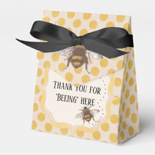 Thank you for "Beeing" here Polka Dot favour boxes