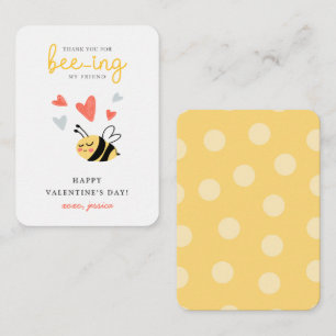 Thank You For Beeing My Friend Classroom Valentine Card