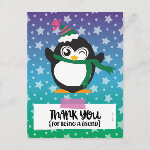 Thank you for being a friend postcard