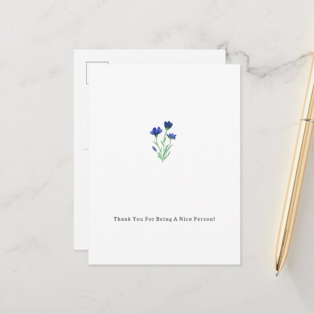 Thank You For Being A Nice Person Card (Front/Back In Situ)