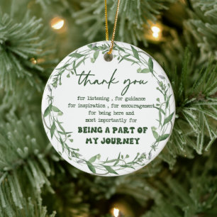 Thank You for Being a Part of My Journey Ceramic Tree Decoration