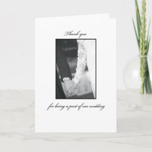 Thank You for Being a Part of Our Wedding Card