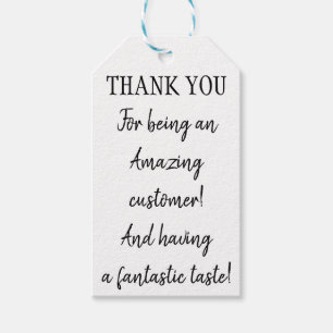 Thank You For Being an Amazing Customer Gift Tags