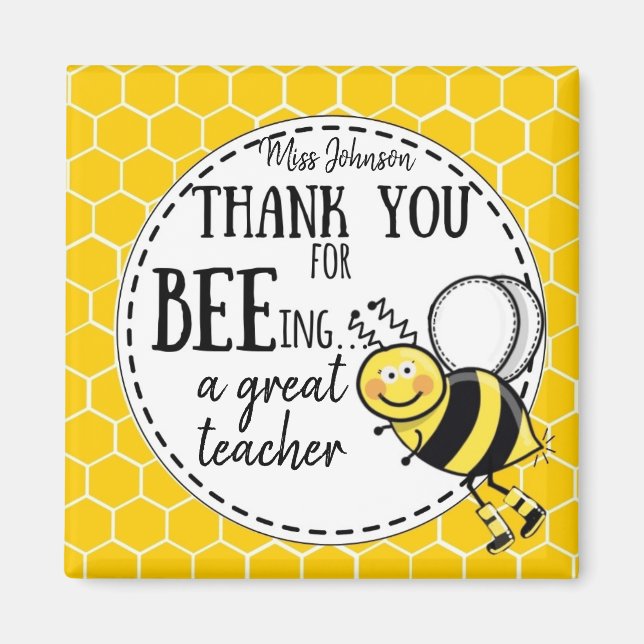 Thank you for being an awesome teacher gift magnet (Front)