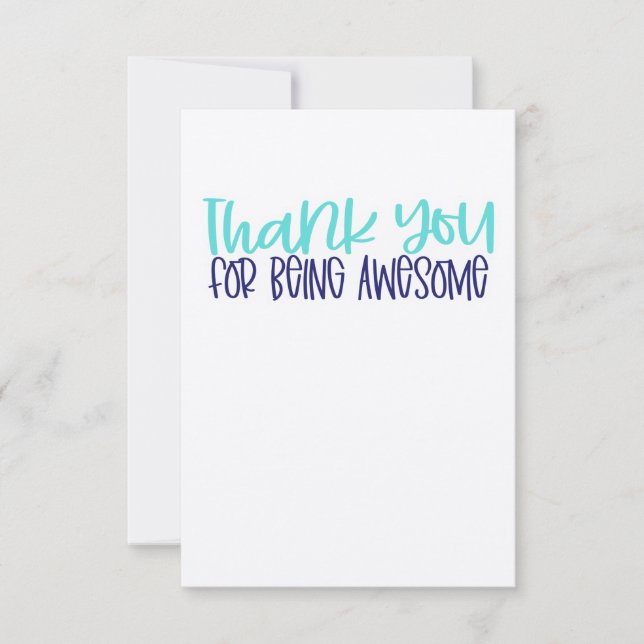 Thank You For Being Awesome Card (Front)