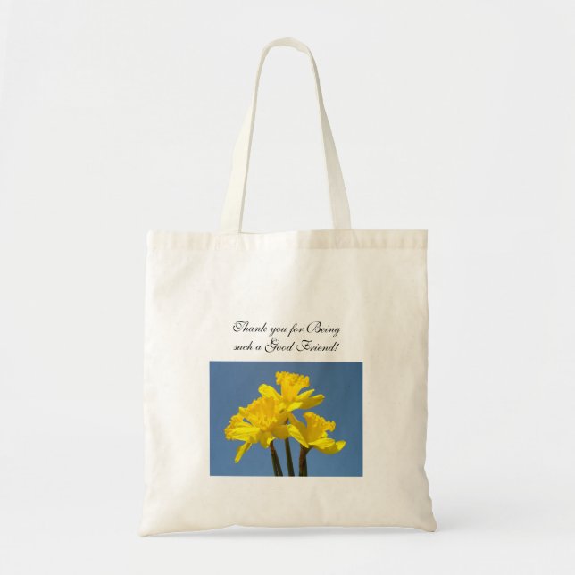 Thank You for being Good Friend! Tote bag Daffodil (Front)