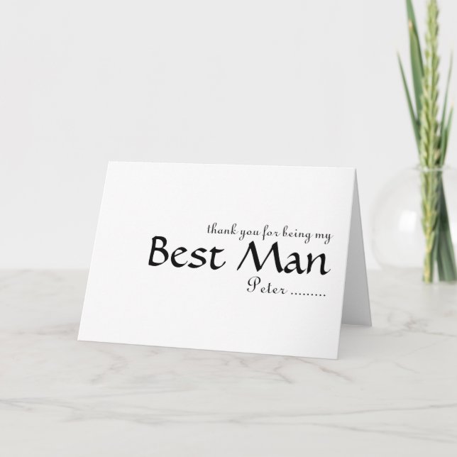 Thank you for being my Best Man (Front)