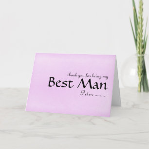 Thank you for being my Best Man Card