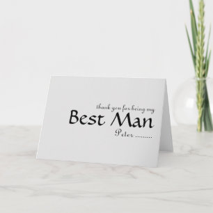 Thank you for being my Best Man Card