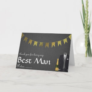 Thank you for being my Best Man Tuxedo Card