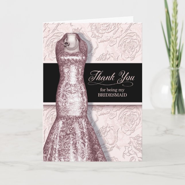 Thank You for Being My Bridesmaid Blush Pink (Front)