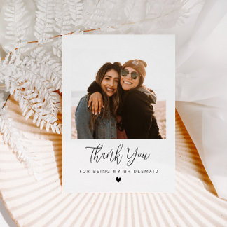 thank you for being my bridesmaid card