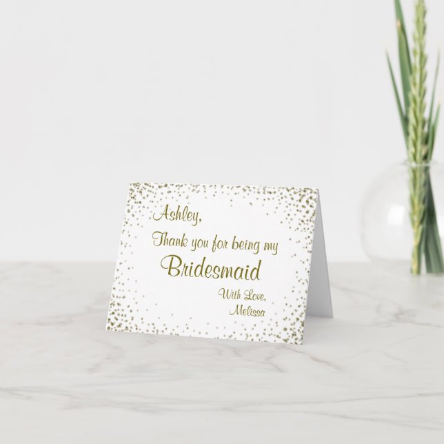 Thank You for Being My Bridesmaid Card (Front)