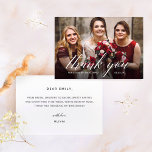 Thank you for Being My Bridesmaid Photo Card<br><div class="desc">This elegant and modern "Thank you for Being My Bridesmaid Photo Card" features a minimalist black-and-white design with chic calligraphy. It is perfect for expressing heartfelt gratitude to your bridal party. The personalised photo adds a sentimental touch,  making it a timeless keepsake for your bridesmaids.</div>
