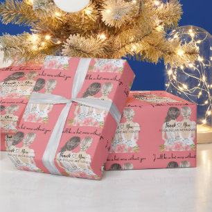 Thank you for being my bridesmaid pink wrapping paper