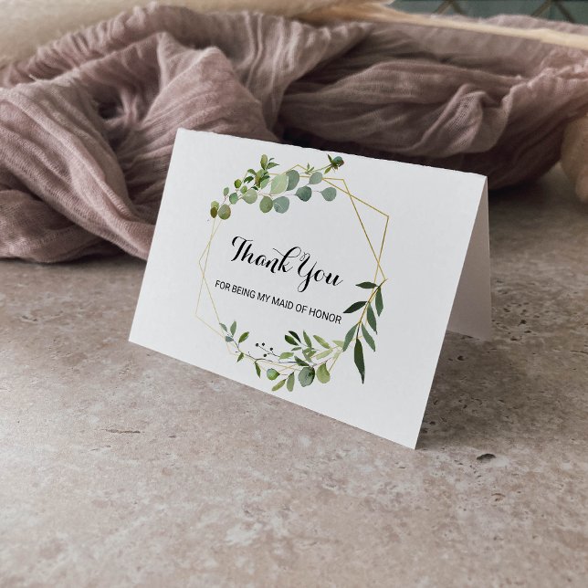 Thank You For Being My Bridesmaid Wedding Card (Creator Uploaded)