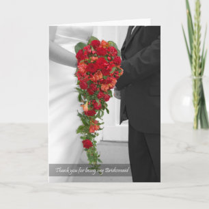 Thank you for being my bridesmaid, wedding card wi