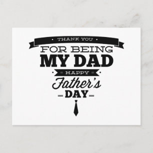 Thank You For Being My Dad – Happy Father’s Day Postcard