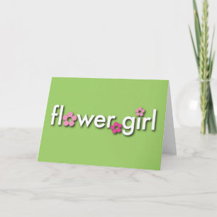 Thank You For Being My Flower Girl! Card