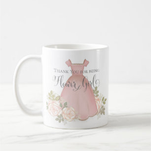 Thank You for being my Flowergirl Blush Watercolor Coffee Mug