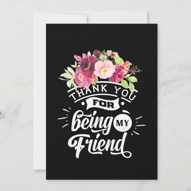 Thank You For Being My Friends Invitation (Front)