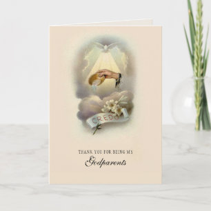 Thank You for Being my Godparents Baptism Catholic Invitation