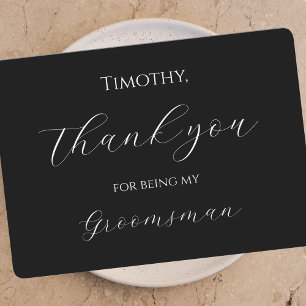 Thank You for Being My Groomsman Card Script