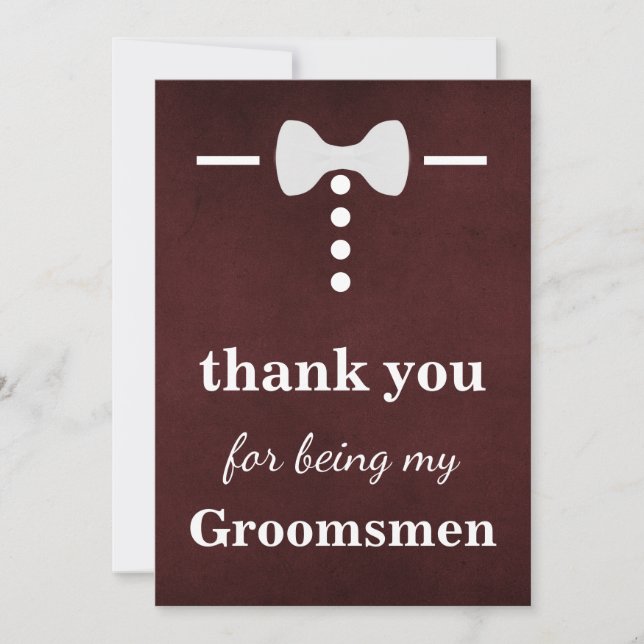 Thank you For Being My Groomsmen (Front)