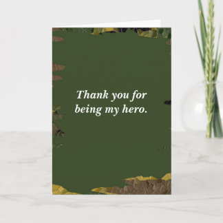 Thank you for being my hero card