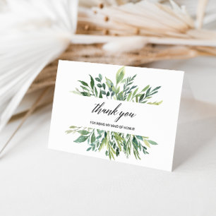 Thank You For Being My Maid of Honor Wedding Card