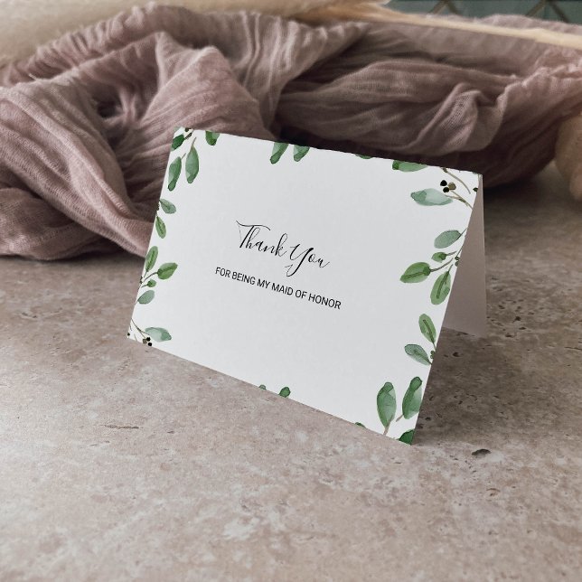 Thank You For Being My Maid of Honor Wedding Card (Creator Uploaded)