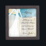 Thank You for Being my Maid Of Honour Gift Box! Keepsake Box<br><div class="desc">Keepsake Gift Box. 100% Customisable. Ready to Fill in the box(es) or Click on the CUSTOMIZE button to add, move, delete, resize or change any of the font or graphics. Made with high resolution vector and/or digital graphics for a professional print. NOTE: (THIS IS A PRINT. All zazzle product designs...</div>