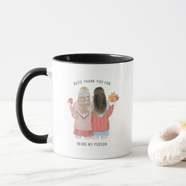 Thank You for Being my Person | Best Friend Mug (With Donut)