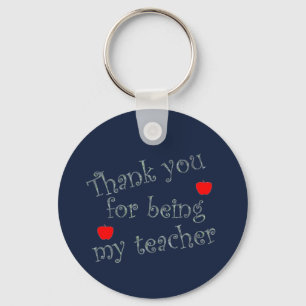 Thank You for Being My Teacher Bright Apples Key Ring