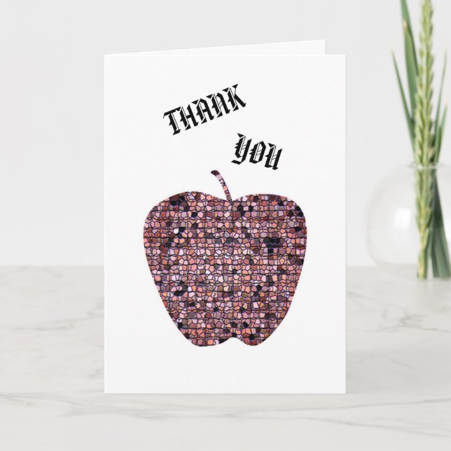 Thank You for being my Teacher Stained Glass Apple (Front)