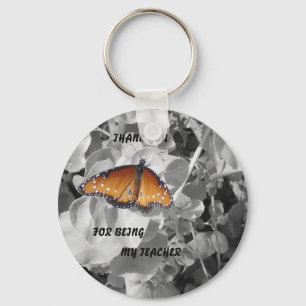 Thank you for being my teacher with monarch key ring