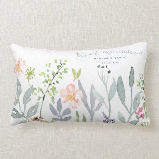 Thank you for being our bridesmaid delicate floral lumbar cushion