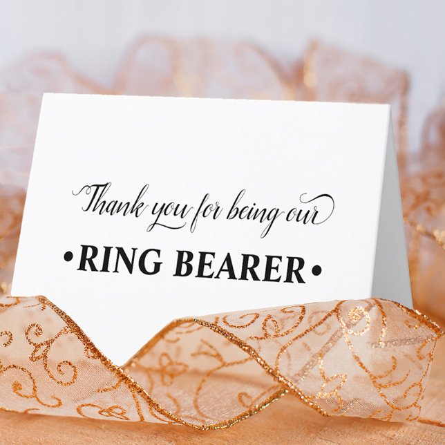 Thank You for being our Ring Bearer Wedding Party Card (Creator Uploaded)