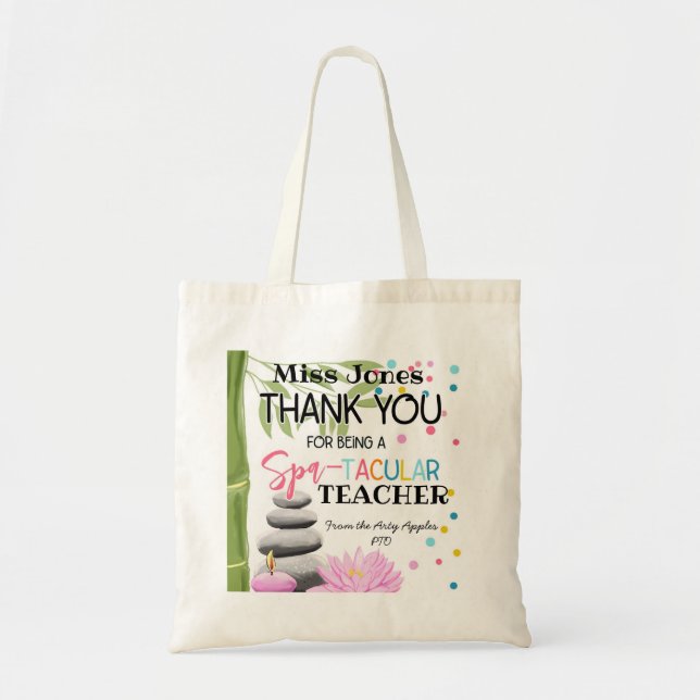 thank you for being spa-tacular Tote Bag (Front)