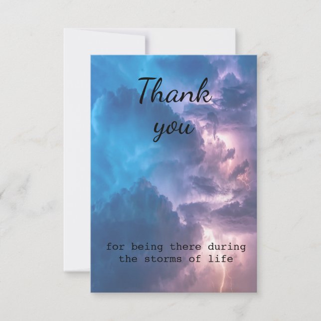 Thank You For Being there Storms of Life Card (Front)