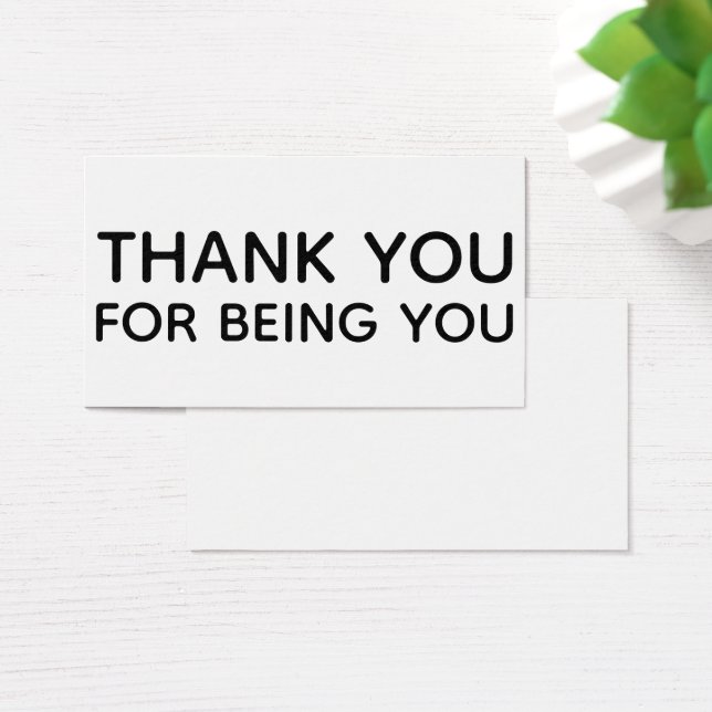 Thank You For Being You Gift Insert Card (Desk)