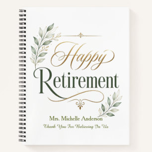 Thank You For Believing In Us Personalised Name Notebook