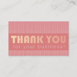 Thank you for Business Enclosure Card