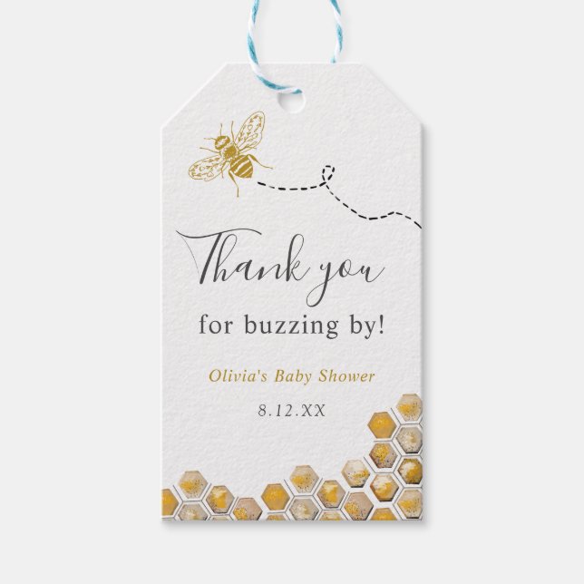 Thank you for Buzzing By Favour Tag (Front)