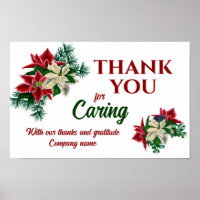 Thank You for Caring Floral Poinsettia Flower