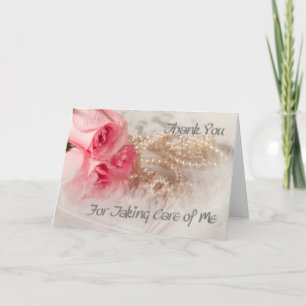 Thank you for caring for me with roses card